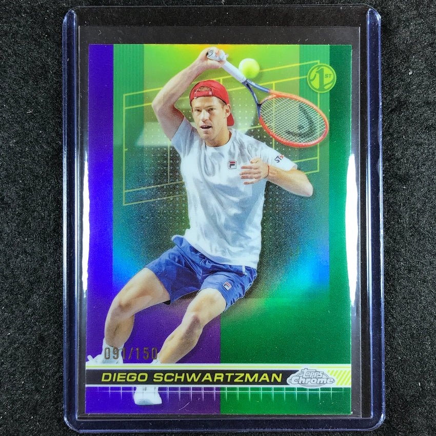 2024 Topps Chrome Tennis DIEGO SCHWARTZMAN Base Purple Green 91/150 #124