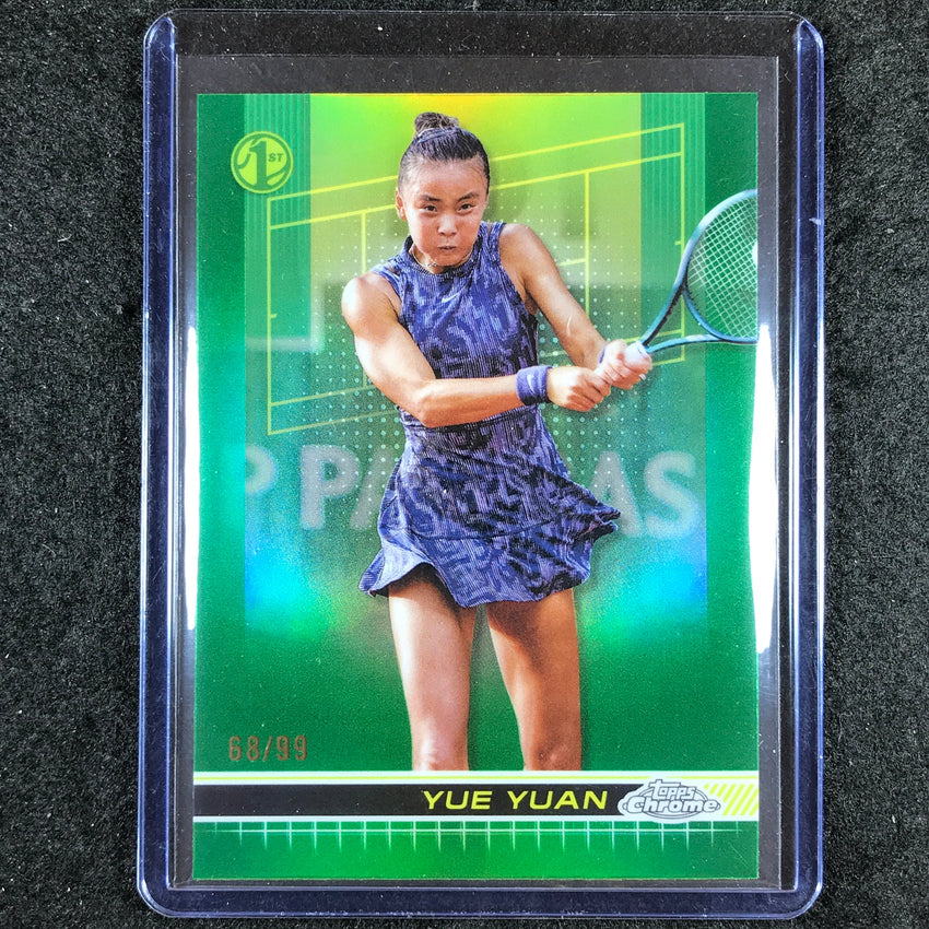 2024 Topps Chrome Tennis YUE YUAN Base Green Grass Court 68/99 #7