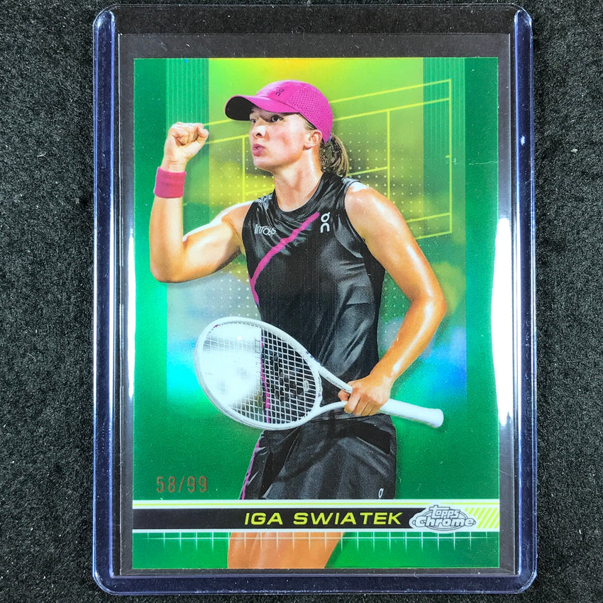 2024 Topps Chrome Tennis IGA SWIATEK Base Green Grass Court 58/99 #10