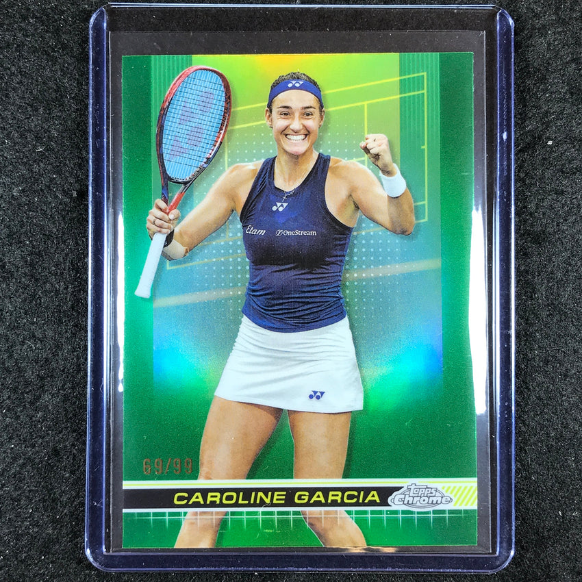 2024 Topps Chrome Tennis CAROLINE GARCIA Base Green Grass Court 69/99 #14