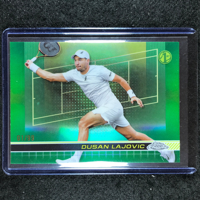 2024 Topps Chrome Tennis DUSAN LAJOVIC Base Green Grass Court 1/99 #18