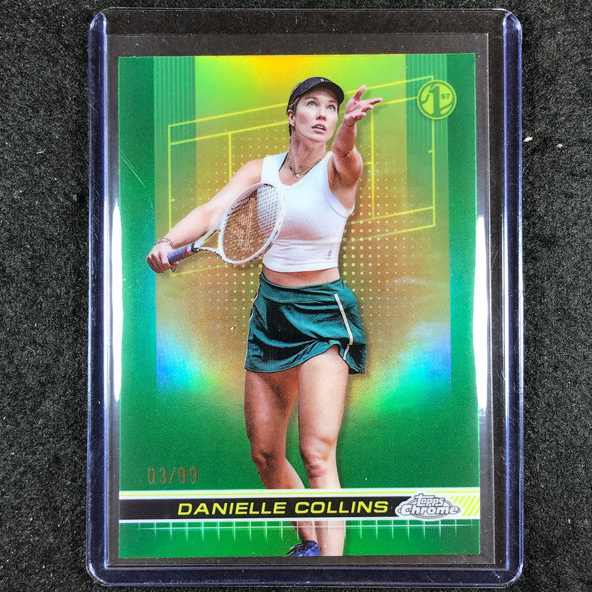 2024 Topps Chrome Tennis DANIELLE COLLINS Base Green Grass Court 3/99 #41
