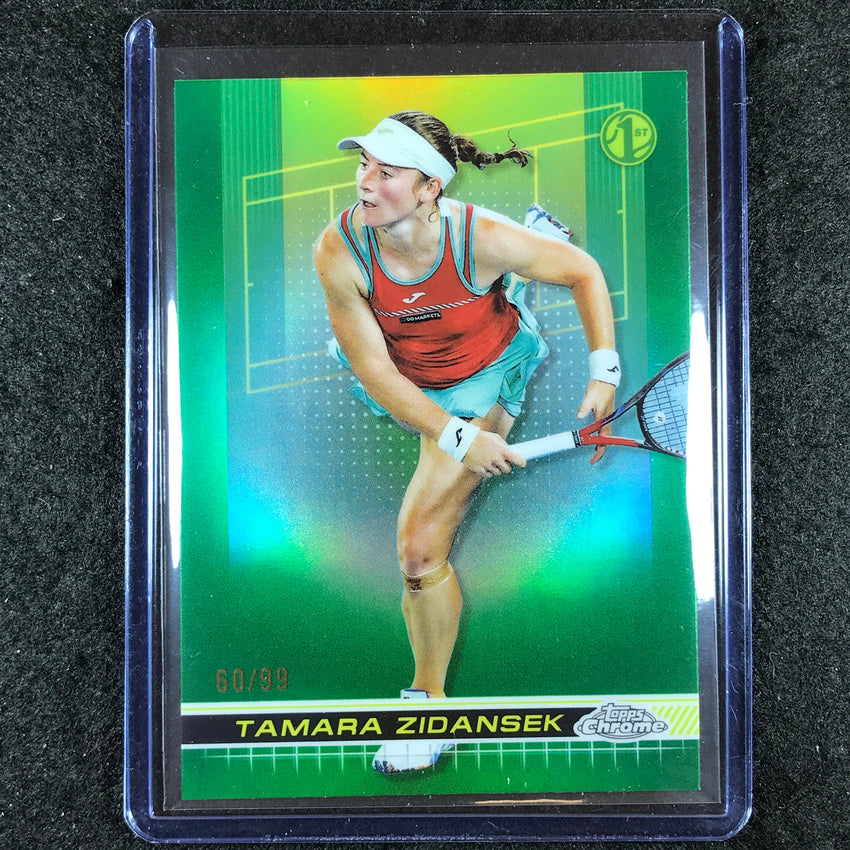 2024 Topps Chrome Tennis TAMARA ZIDANSEK Base Green Grass Court 60/99 #56