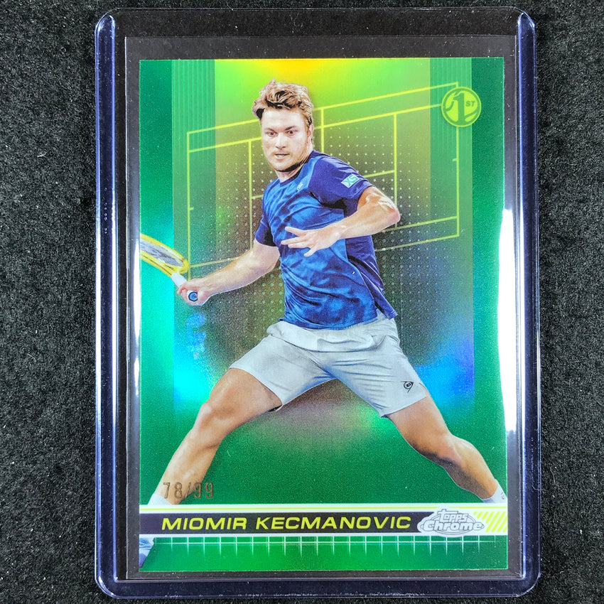 2024 Topps Chrome Tennis MIOMIR KECMANOVIC Base Green Grass Court 78/99 #114