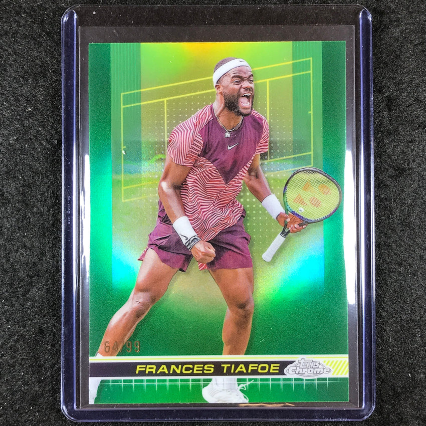 2024 Topps Chrome Tennis FRANCES TIAFOE Base Green Grass Court 64/99 #132