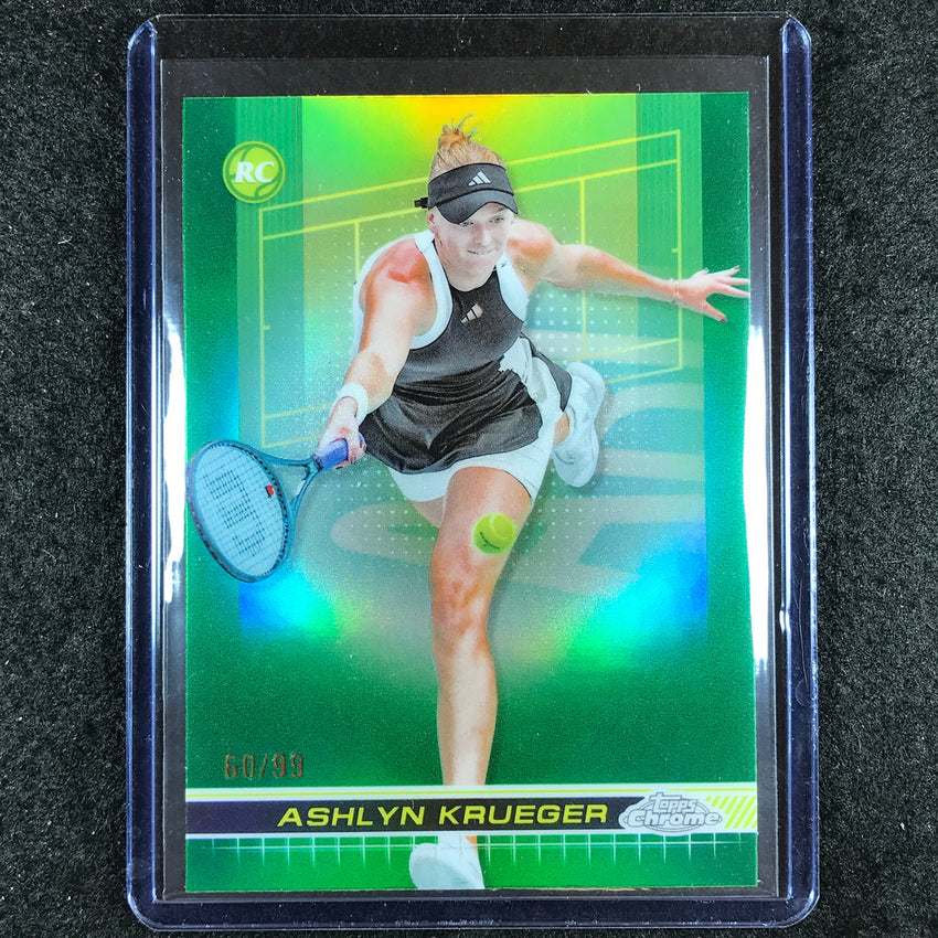 2024 Topps Chrome Tennis ASHLYN KRUEGER Base Green Grass Court 60/99 #140