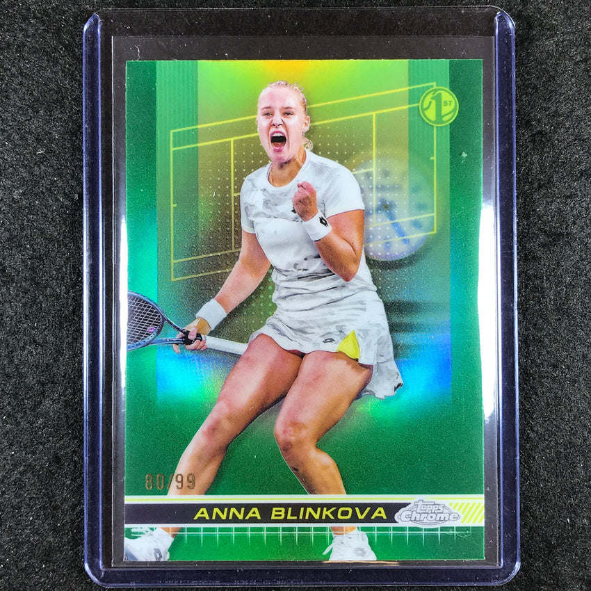 2024 Topps Chrome Tennis ANNA BLINKOVA Base Green Grass Court 80/99 #143