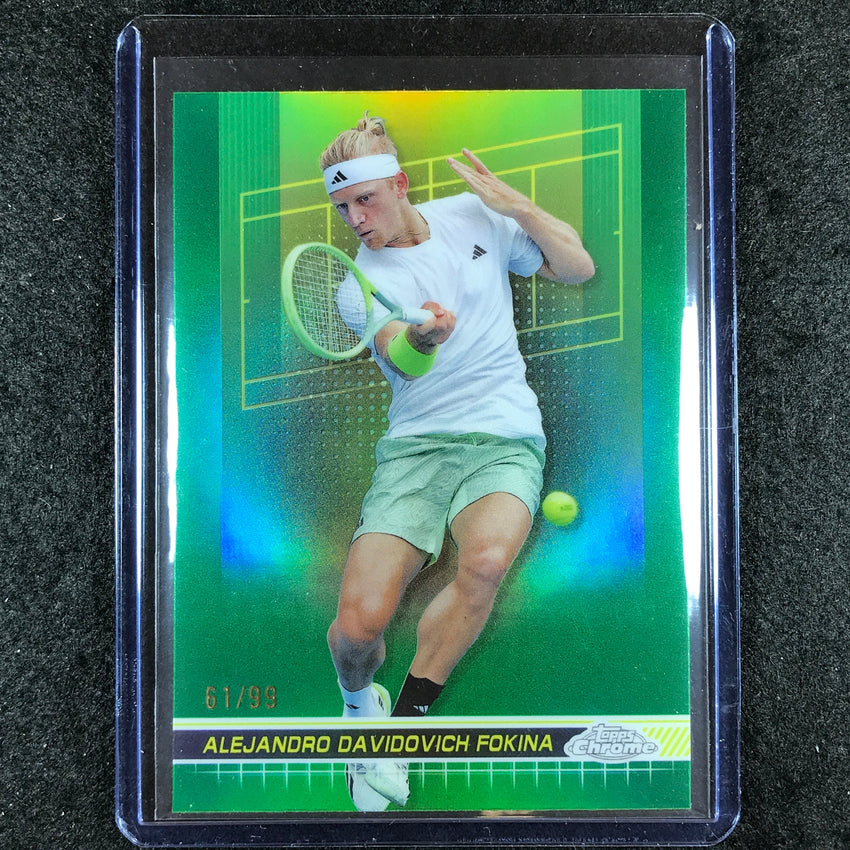 2024 Topps Chrome Tennis ALEJANDRO DAVIDOVICH FOKINA Base Green Grass 61/99 #148