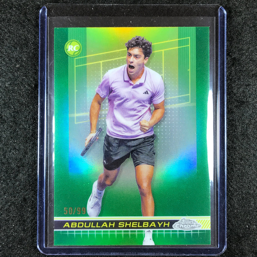 2024 Topps Chrome Tennis ABDULLAH SHELBAYH Base Green Grass Court 50/99 #172