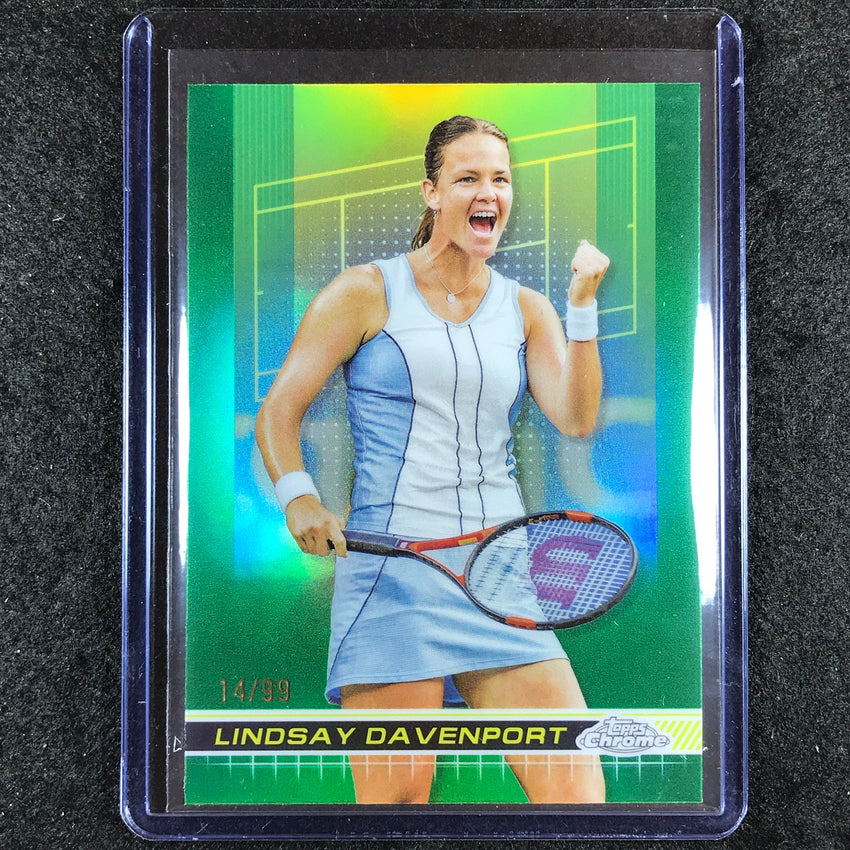 2024 Topps Chrome Tennis LINDSAY DAVENPORT Base Green Grass Court 14/99 #186