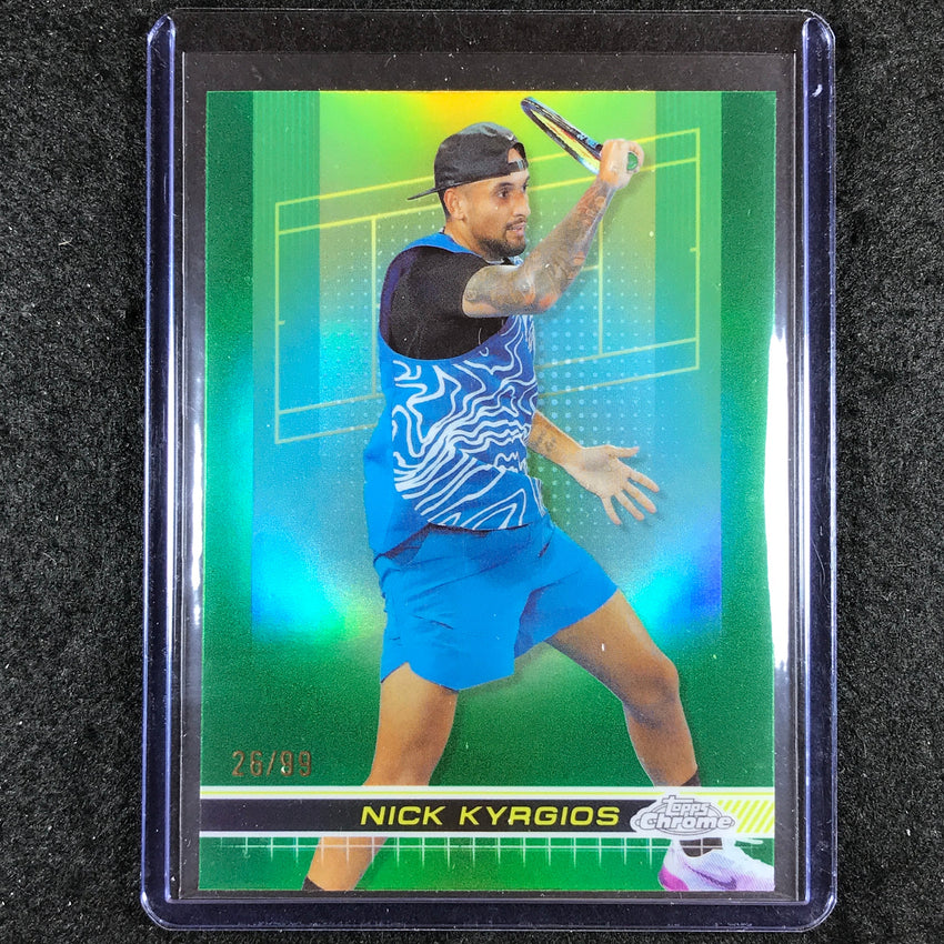 2024 Topps Chrome Tennis NICK KYRGIOS Base Green Grass Court 26/99 #187