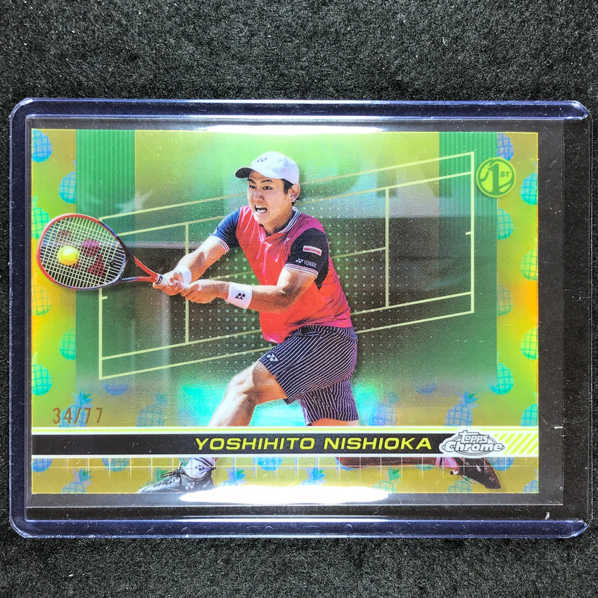 2024 Topps Chrome Tennis YOSHIHITO NISHIOKA Base Pineapple 34/77 #12