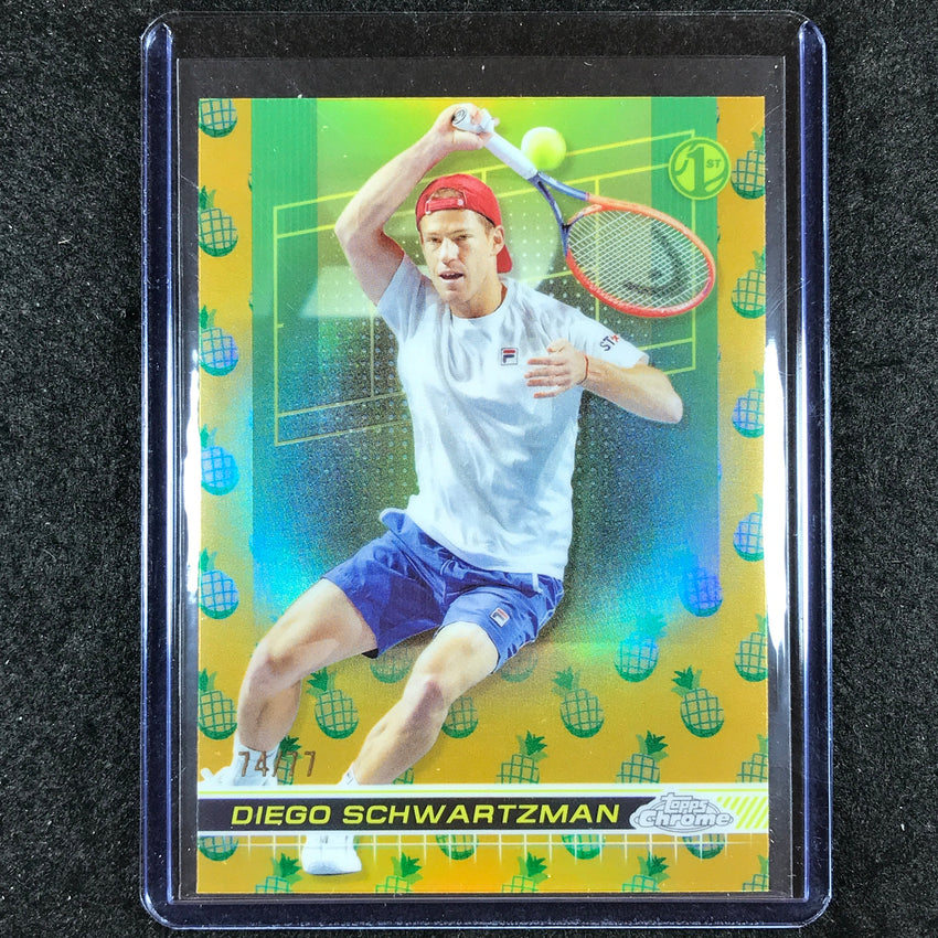 2024 Topps Chrome Tennis DIEGO SCHWARTZMAN Base Pineapple 74/77 #124