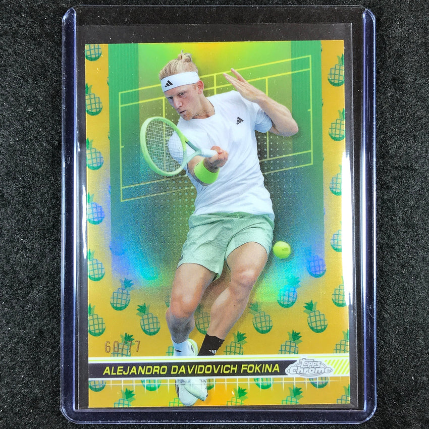 2024 Topps Chrome Tennis ALEJANDRO DAVIDOVICH FOKINA Base Pineapple 60/77 #148