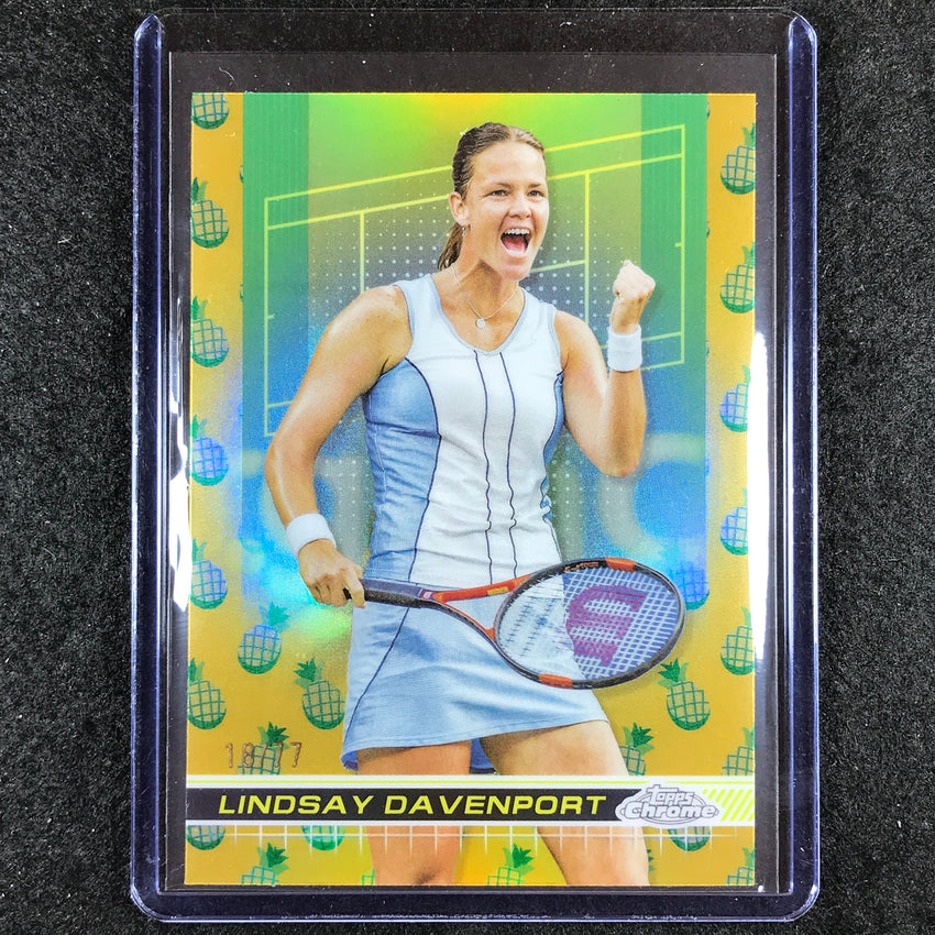 2024 Topps Chrome Tennis LINDSAY DAVENPORT Base Pineapple 18/77 #186