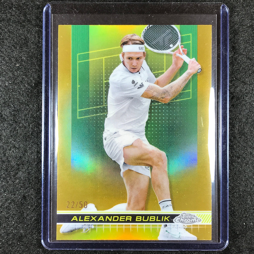 2024 Topps Chrome Tennis ALEXANDER BUBLIK Base Gold 22/50