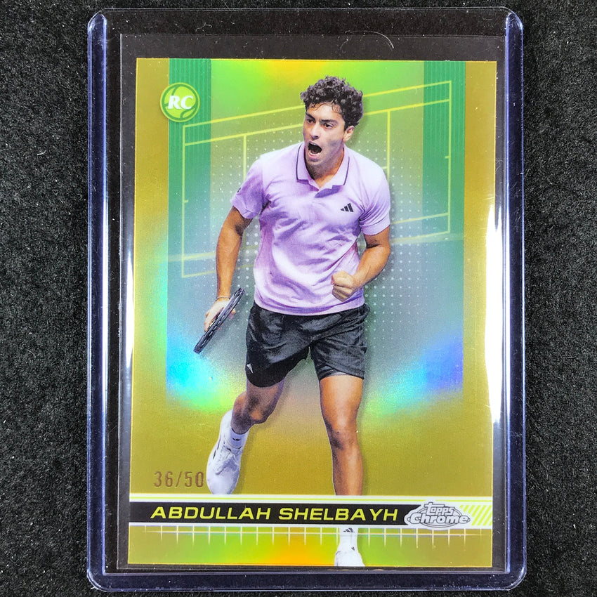 2024 Topps Chrome Tennis ABDULLAH SHELBAYH Base Gold 36/50