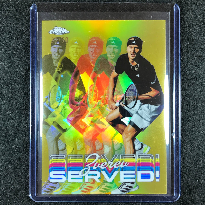 2024 Topps Chrome Tennis ALEXANDER ZVEREV Served! Gold 33/50
