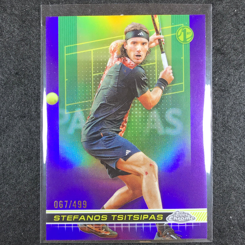 2024 Topps Chrome Tennis STEFANOS TSITSIPAS Base Purple /499 #46