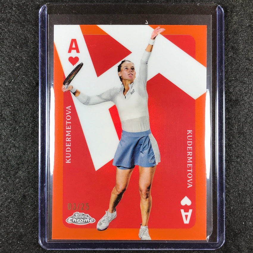 2024 Topps Chrome Tennis VERONIKA KUDERMETOVA Aces Orange 3/25