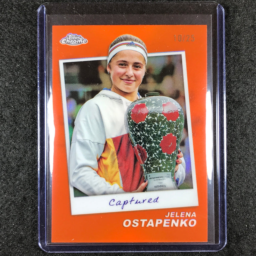 2024 Topps Chrome Tennis JELENA OSTAPENKO Captured Orange 10/25