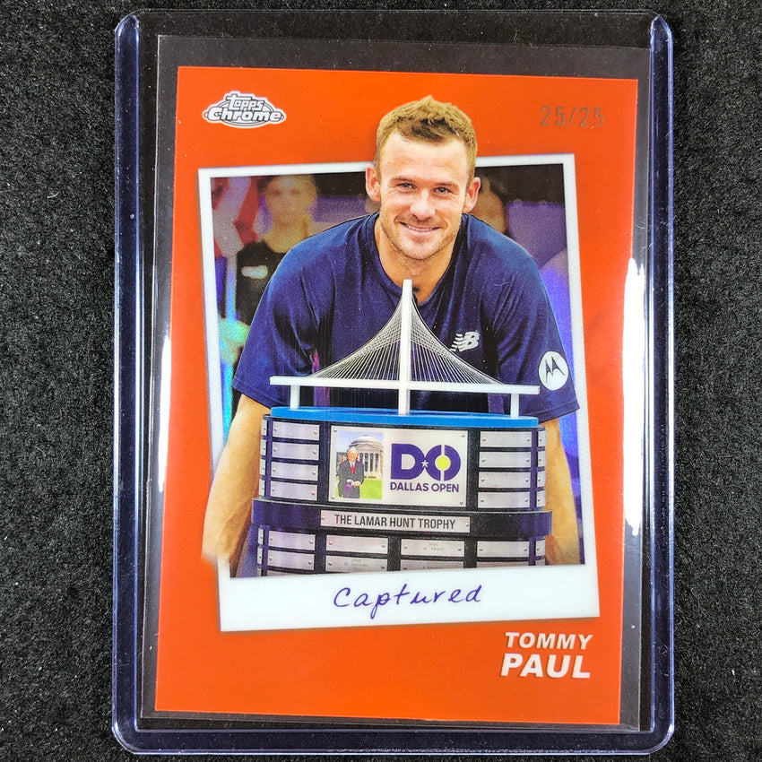 2024 Topps Chrome Tennis TOMMY PAUL Captured Orange 25/25