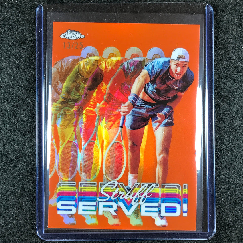 2024 Topps Chrome Tennis JAN-LENNARD STRUFF Served! Orange 13/25