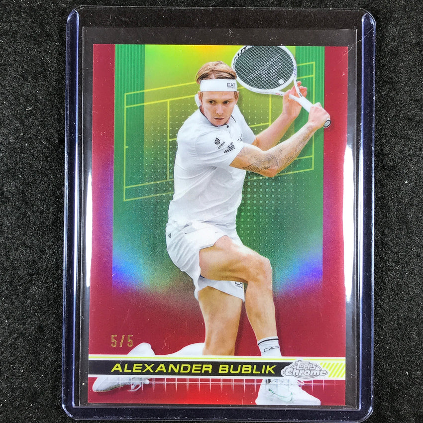 2024 Topps Chrome Tennis ALEXANDER BUBLIK Base Red 5/5