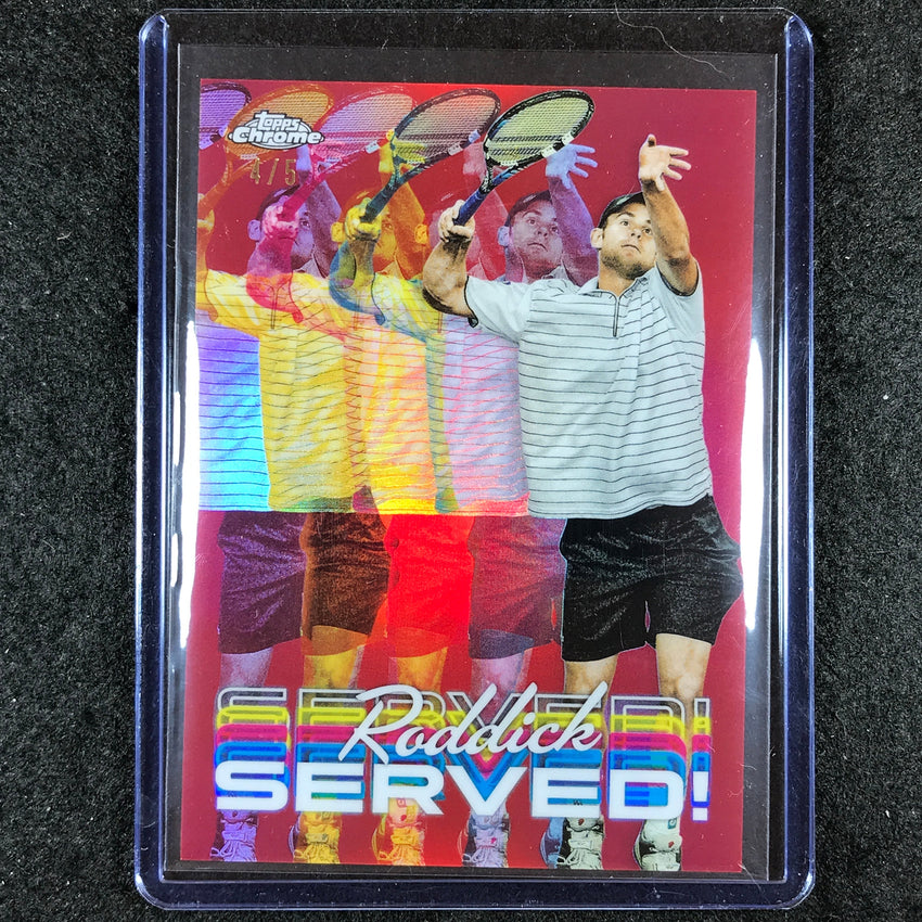 2024 Topps Chrome Tennis ANDY RODDICK Served! Red 4/5