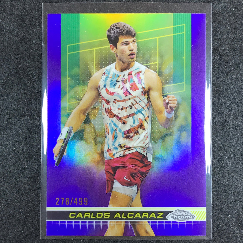 2024 Topps Chrome Tennis CARLOS ALCARAZ Base Purple /499 #50