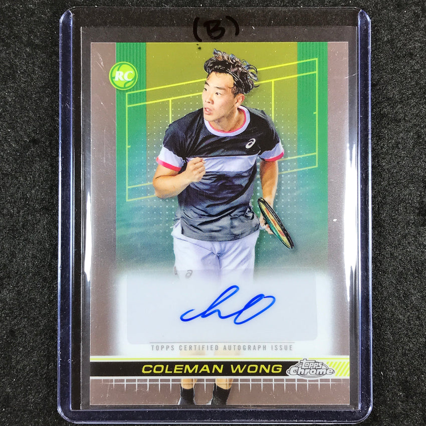 2024 Topps Chrome Tennis COLEMAN WONG Base Rookie Auto #CWG (B)