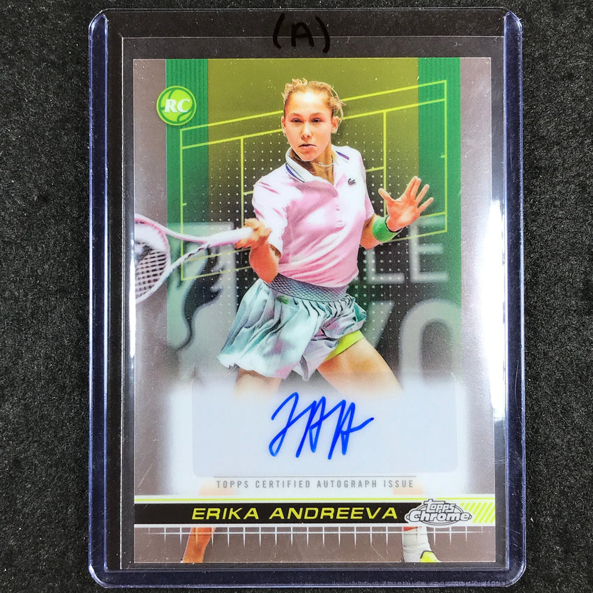 2024 Topps Chrome Tennis ERIKA ANDREEVA Base Rookie Auto #EAA (A)