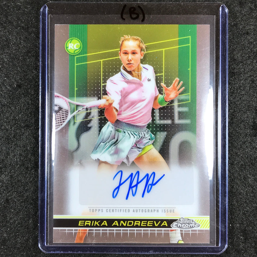 2024 Topps Chrome Tennis ERIKA ANDREEVA Base Rookie Auto #EAA (B)