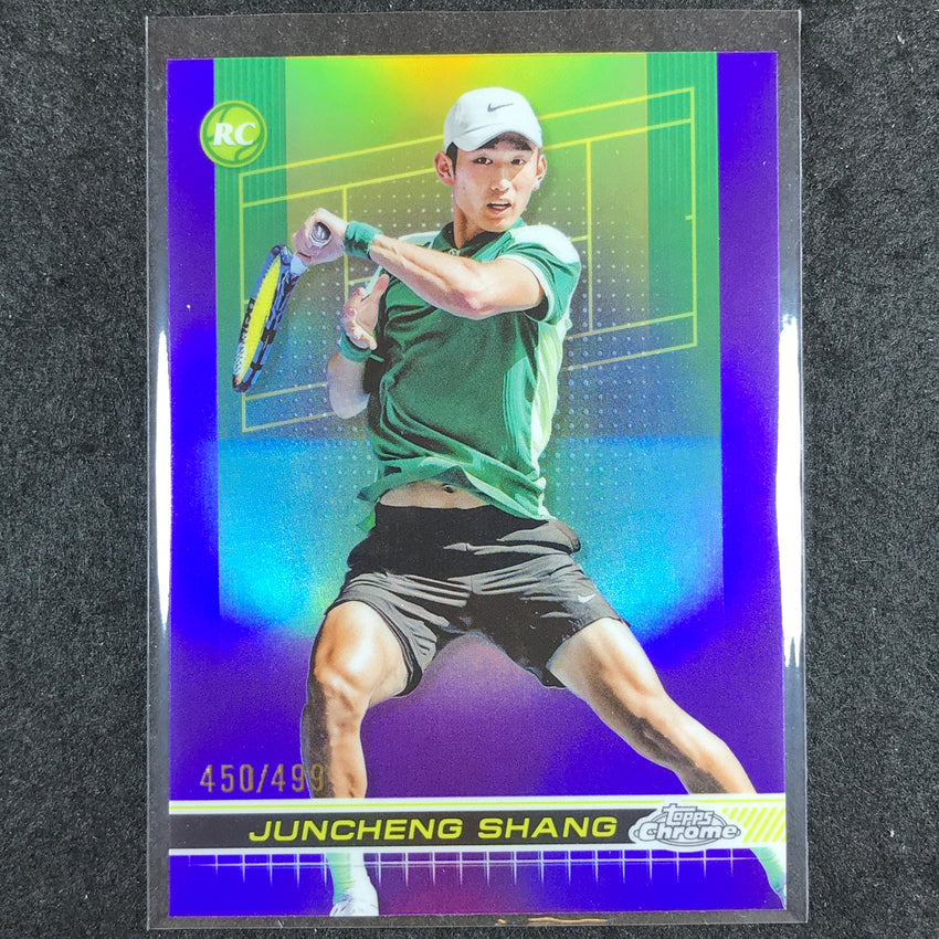 2024 Topps Chrome Tennis JUNCHENG SHANG Rookie Base Purple /499 #84