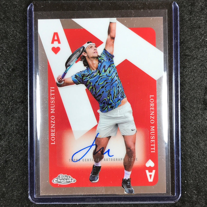 2024 Topps Chrome Tennis LORENZO MUSETTI Aces Auto Base #LM