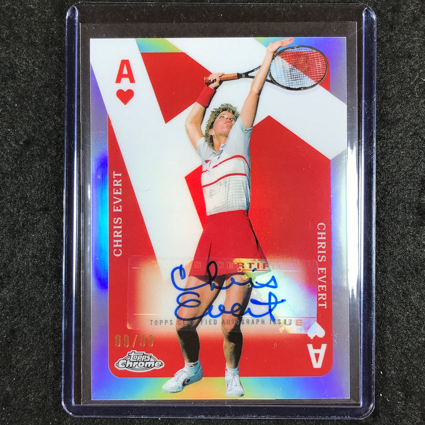 2024 Topps Chrome Tennis CHRIS EVERT Aces Auto Refractor 9/99