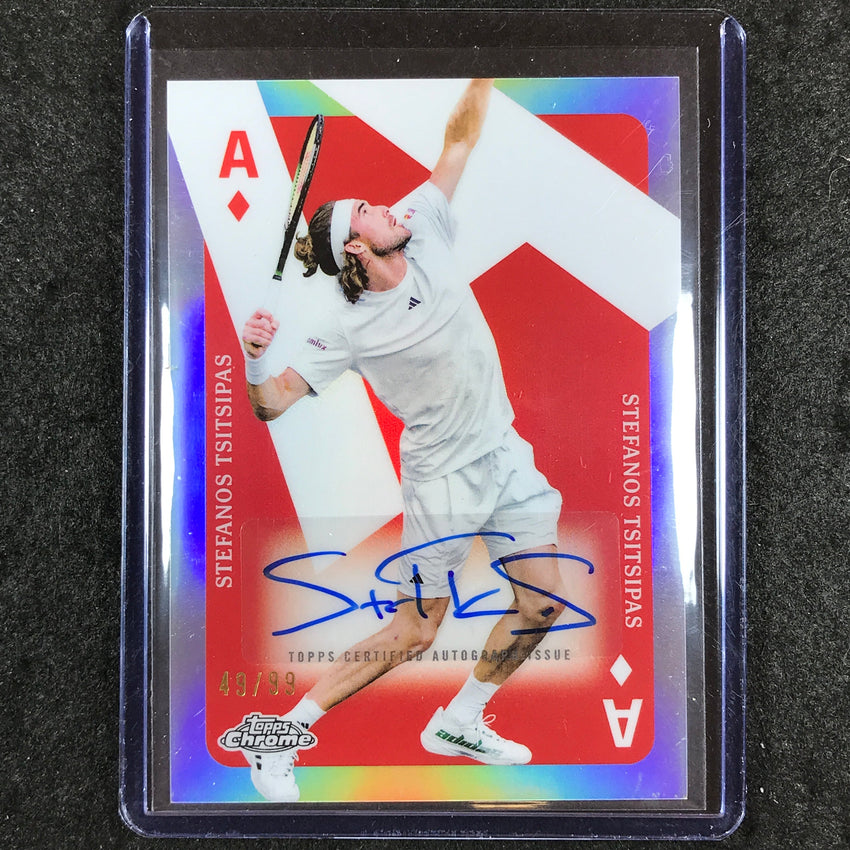 2024 Topps Chrome Tennis STEFANOS TSITSIPAS Aces Auto Refractor 49/99