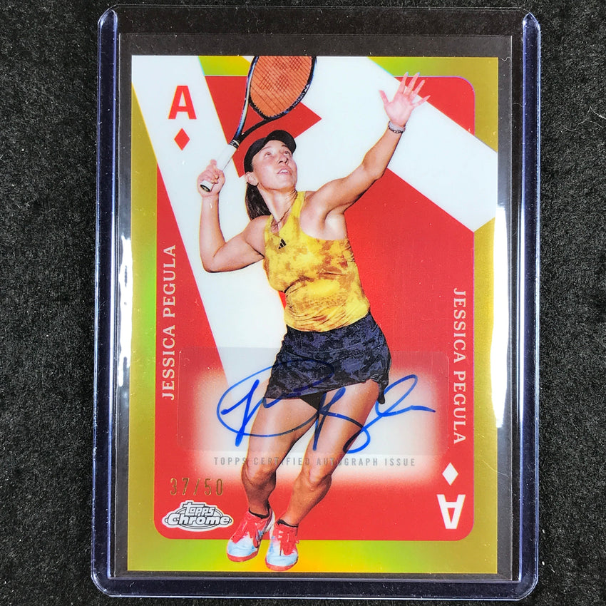 2024 Topps Chrome Tennis JESSICA PEGULA Aces Auto Gold 37/50