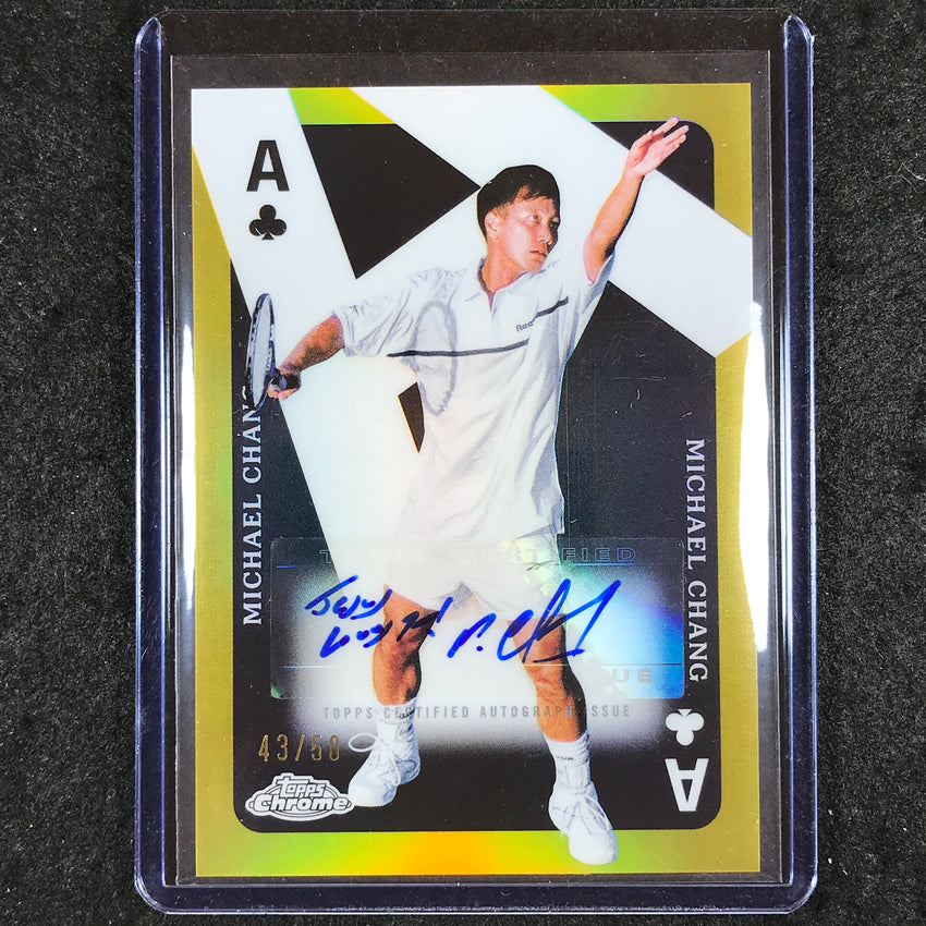 2024 Topps Chrome Tennis MICHAEL CHANG Aces Auto Gold 43/50