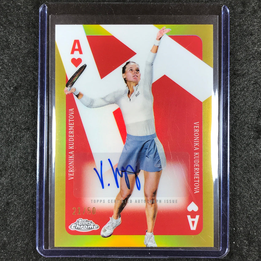 2024 Topps Chrome Tennis VERONIKA KUDERMETOVA Aces Auto Gold 21/50
