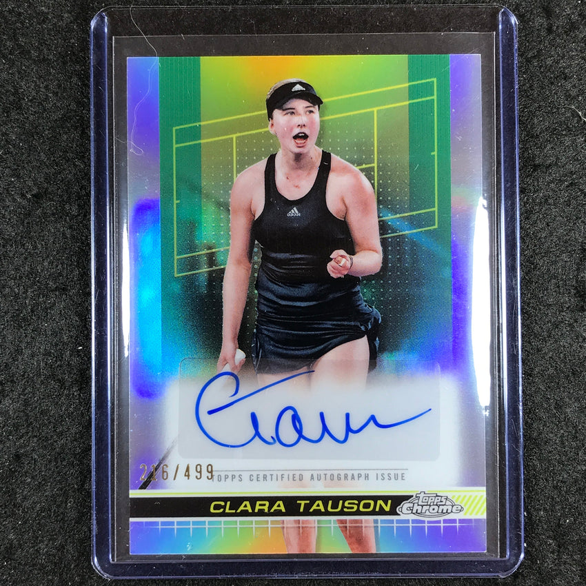 2024 Topps Chrome Tennis CLARA TAUSON Auto Refractor 216/499