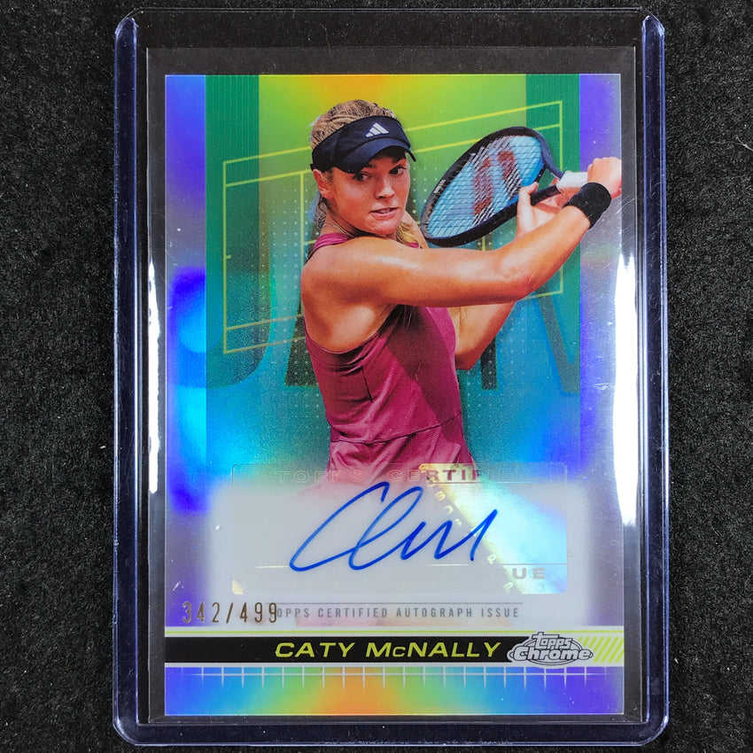 2024 Topps Chrome Tennis CATY MCNALLY Auto Refractor 342/499