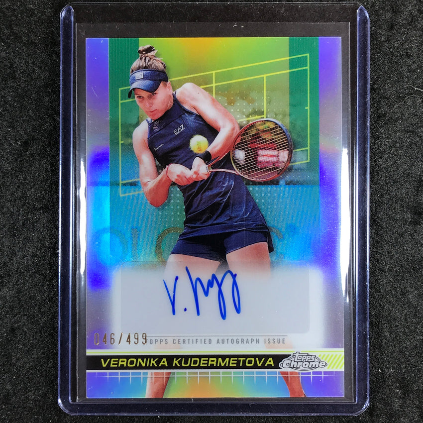 2024 Topps Chrome Tennis VERONIKA KUDERMETOVA Auto Refractor 46/499