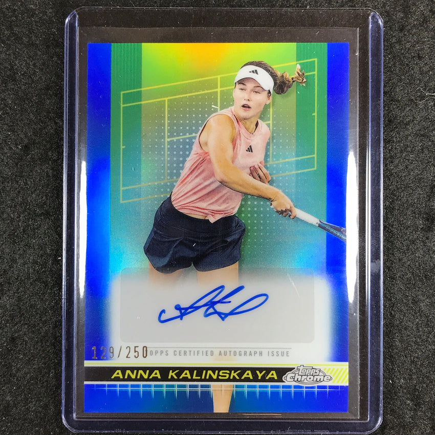 2024 Topps Chrome Tennis ANNA KALINSKAYA Auto Blue 129/250