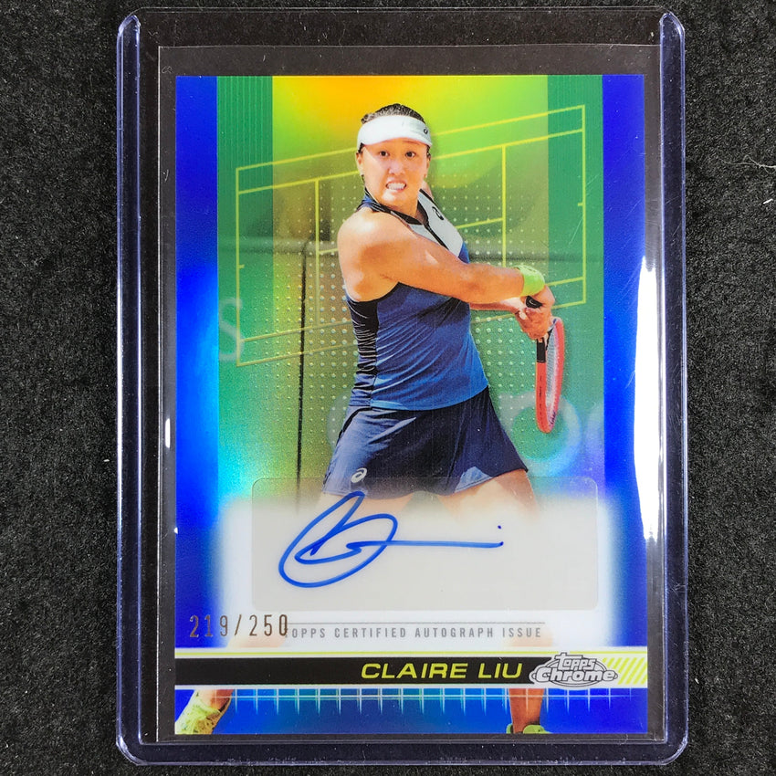 2024 Topps Chrome Tennis CLAIRE LIU Auto Blue 219/250