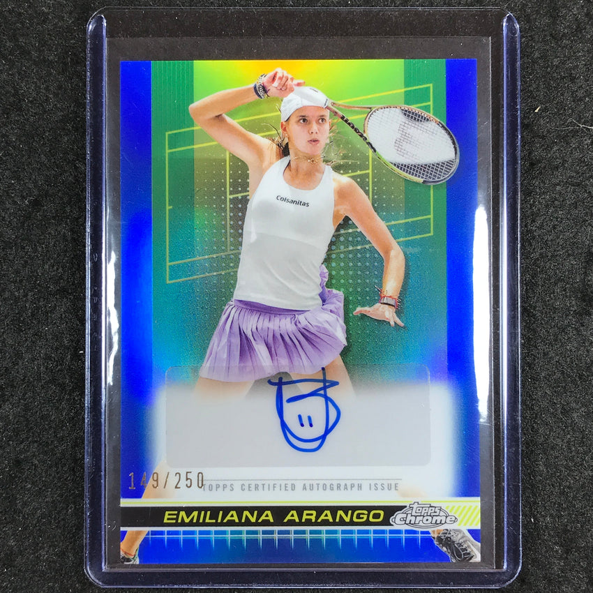 2024 Topps Chrome Tennis EMILIANA ARANGO Auto Blue 149/250
