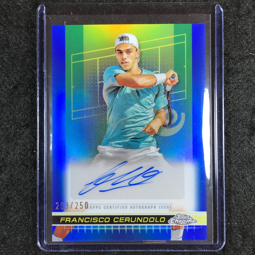 2024 Topps Chrome Tennis FRANCISCO CERUNDOLO Auto Blue 209/250