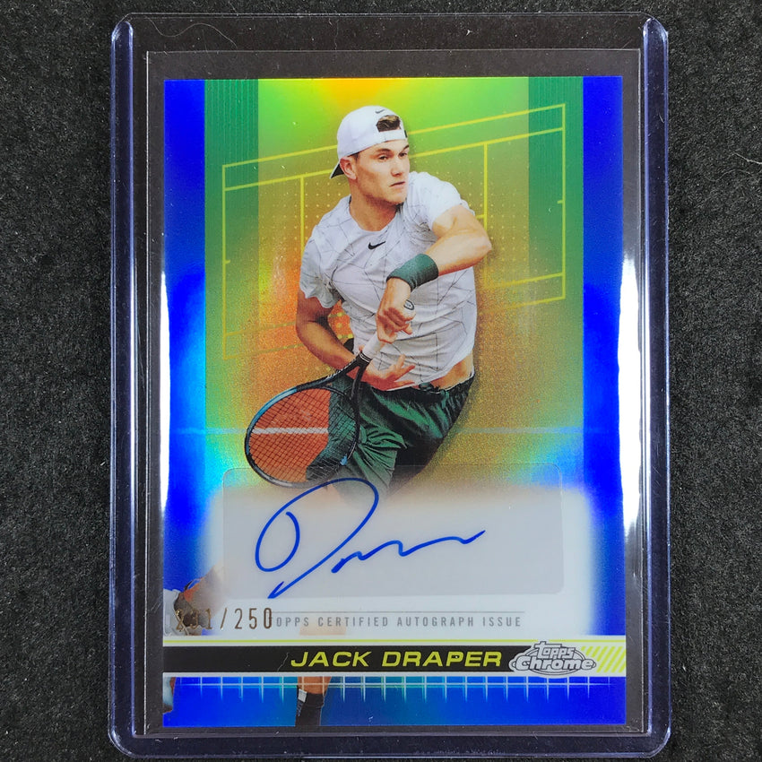 2024 Topps Chrome Tennis JACK DRAPER Auto Blue 231/250
