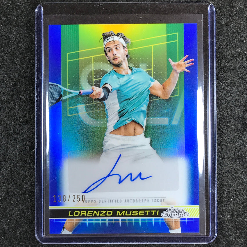 2024 Topps Chrome Tennis LORENZO MUSETTI Auto Blue 138/250