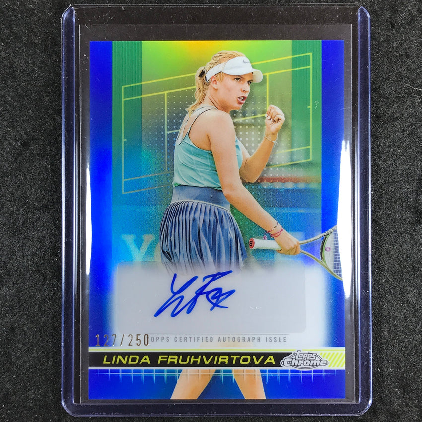 2024 Topps Chrome Tennis LINDA FRUHVIRTOVA Auto Blue 127/250